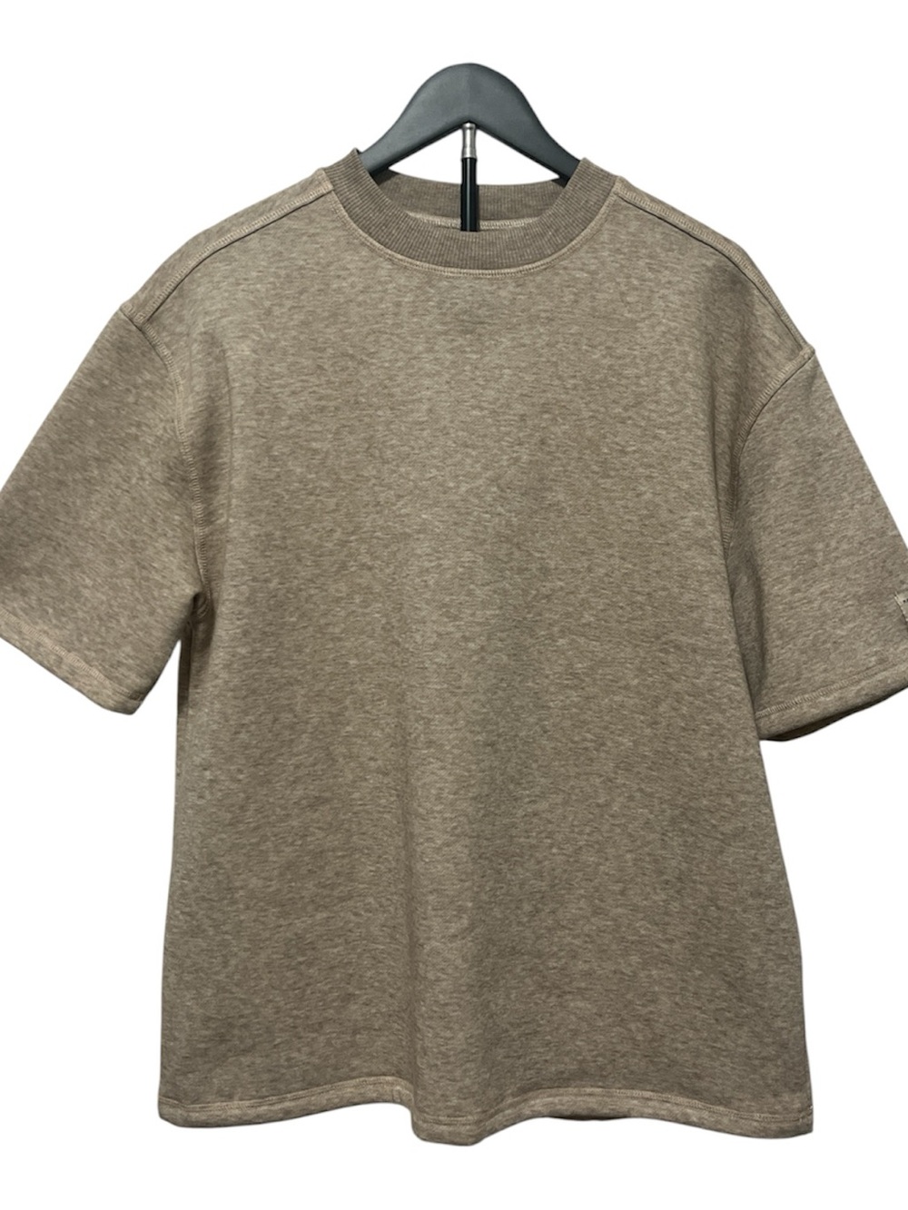 Men's Short Sleeve Crewneck Sweatshirt Tee in Taupe